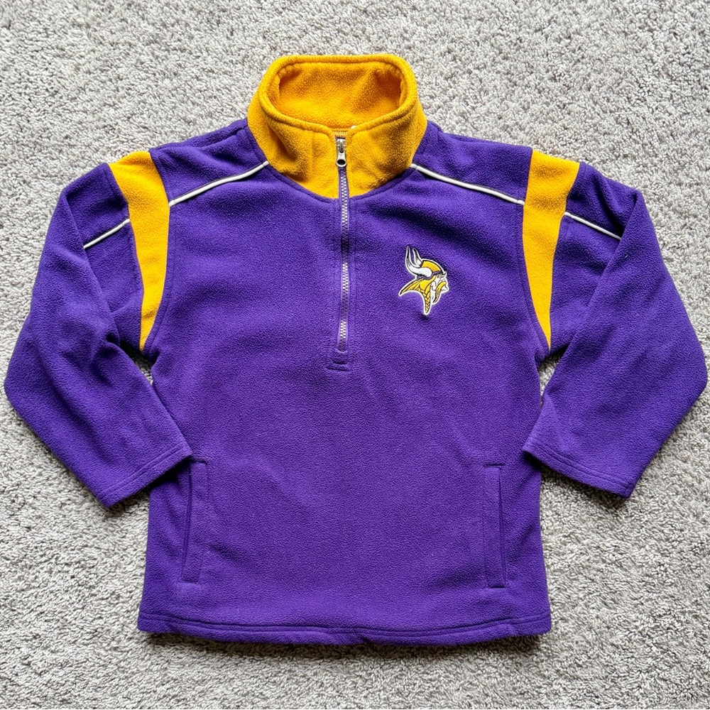 Kids NFL (Vikings) Quarter-Zip Sweatshirt